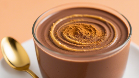 Close-Up of Creamy Cacao Smoothie with Cinnamon