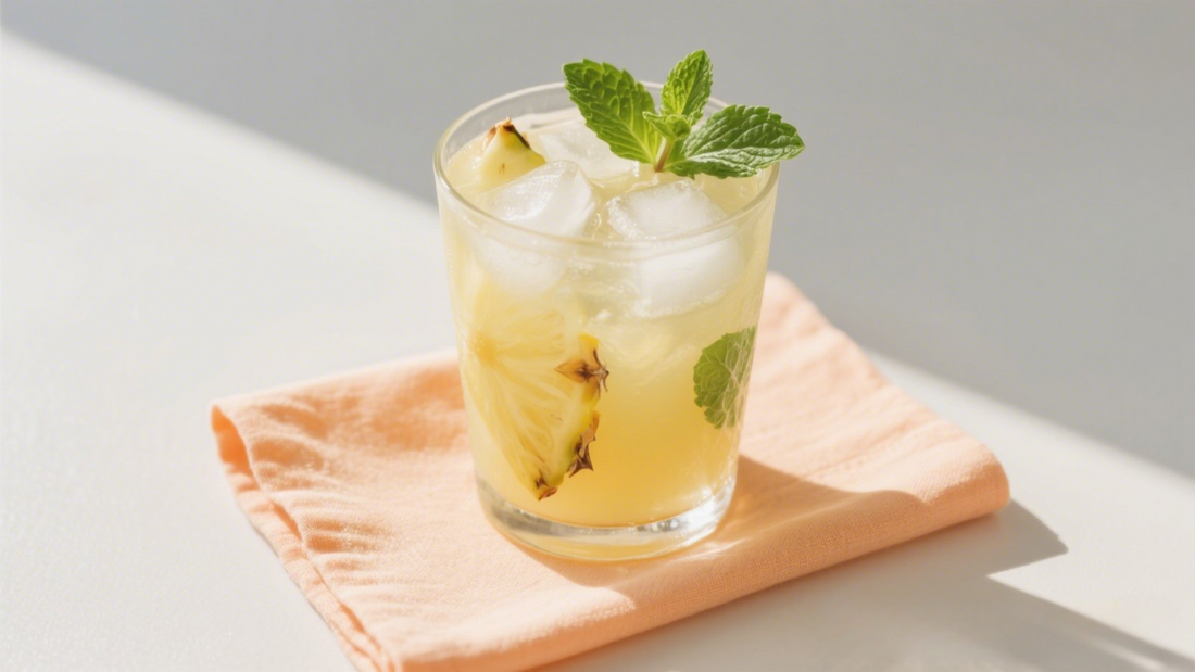 Pineapple Mint Juice With Ice