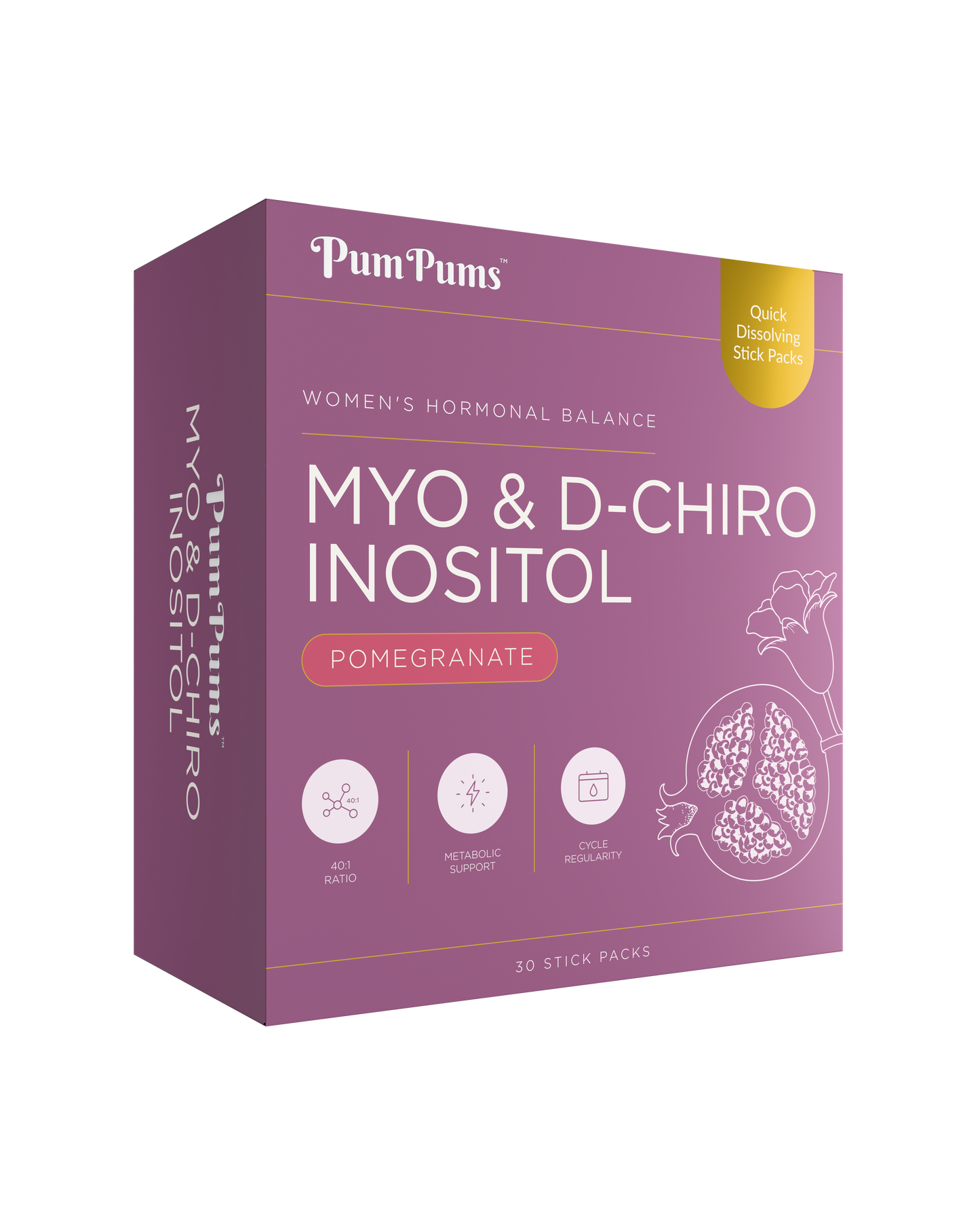 PumPums™ Myo & D-Chiro Inositol — Pomegranate Hormone Support Powder