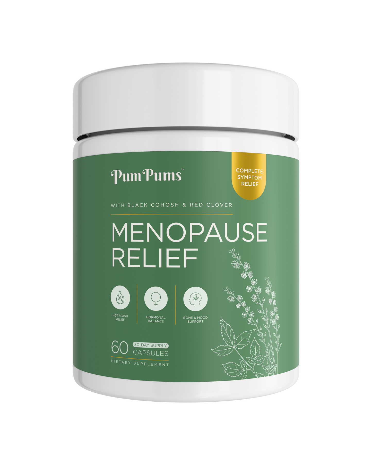 PumPums™ Menopause Relief — Black Cohosh & Red Clover Menopause Support Capsules
