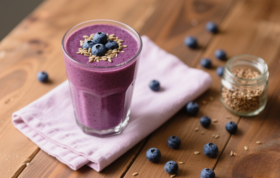 Blueberry & Flaxseed Smoothie Recipe