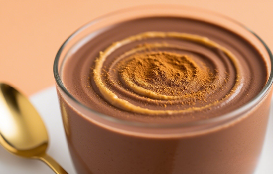 Close-Up of Creamy Cacao Smoothie with Cinnamon
