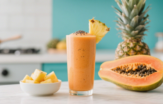 Papaya & Pineapple Smoothie for Menstrual Relief 