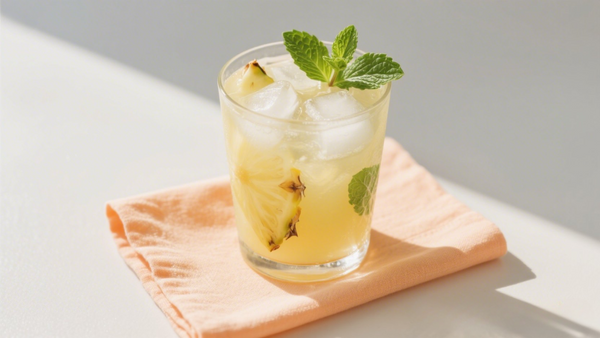 Jugo de piña y menta para reducir la hinchazón 