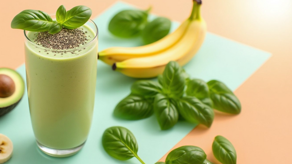 Batido verde de espinacas y aguacate 