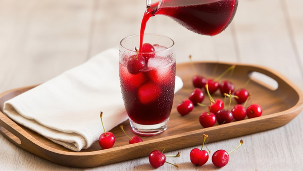 Jugo de cereza ácida y jengibre 