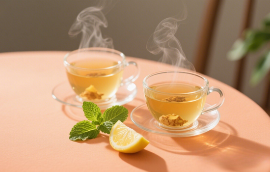  Two Cups of Cramp-Calming Ginger Peppermint Tea