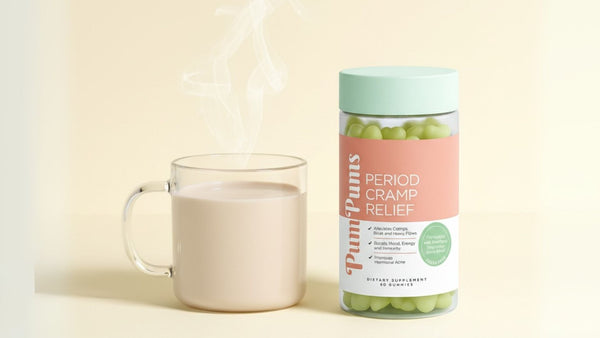 Receta de leche de almendras tibia con nuez moscada para aliviar el malestar menstrual 