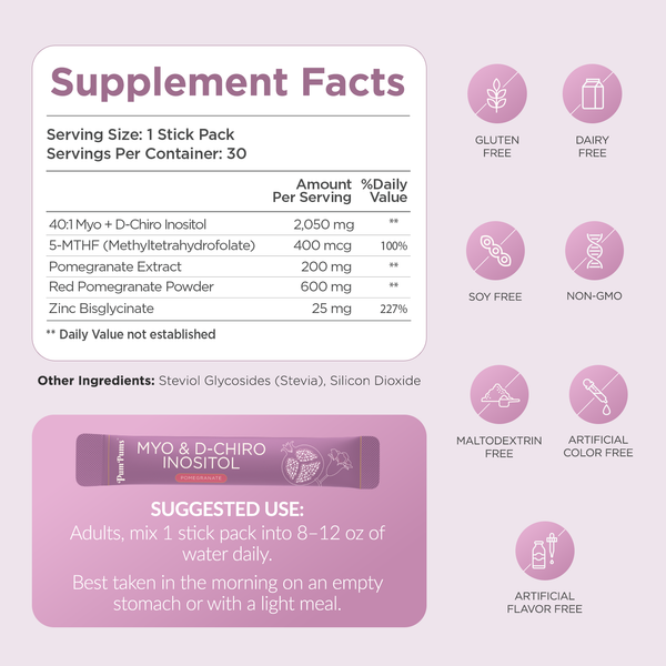 PumPums™ Myo & D-Chiro Inositol —  Pomegranate Hormone Support Powder