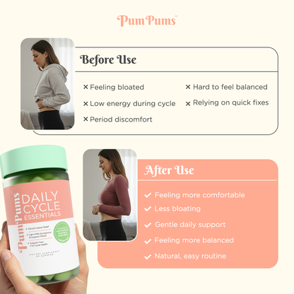 PumPums™ Daily Cycle Essentials — Upgraded All-in-One Cycle Wellness Gummies